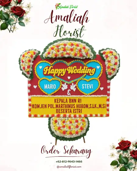 Papan Bunga Pernikahan Helvetia